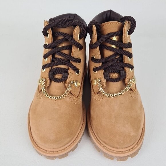 Timberland 6In Premium TODDLER Boots Outdoors Wheat Gold Leather Size 4C - Picture 4 of 10
